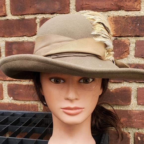 Peachfelt Vintage Light Mocha Wool Hat - Picture 2 of 5